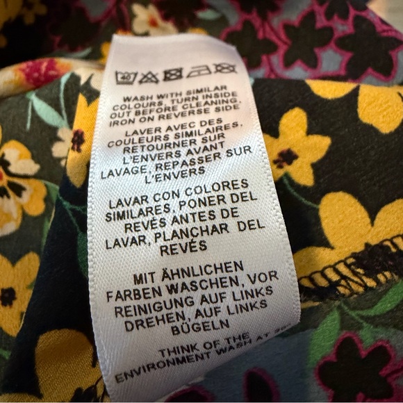 ASOS Floral Midi Dress Patchwork Ditsy Print Puff Sleeve V Neck Womens US 6 - Picture 10 of 12